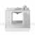 Ancerre Designs Maili 48'' White / Italian Carrara Top / Gold Hardware - Front Open View 1