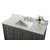 Ancerre Designs Shelton 48'' Bath Vanity in Sapphire Gray with Italian Carrara White Marble Vanity top and White Undermount Basin, 48''W x 22''D x 34-1/2''H
