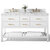 Ancerre Designs Elizabeth 60" Bath Vanity Set in White, Front View