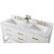 Ancerre Designs Elizabeth 60" Bath Vanity Set in White, Overhead Top View