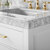 Ancerre Designs Elizabeth 60" Bath Vanity Set in White, Top Angle View
