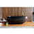 Aquatica PureScape AquateX™ Spoon 2-Egg Shaped Freestanding Solid Surface Bathtub, Matte Black