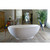 Aquatica Karolina™ Freestanding Oval Solid Surface Bathtub, Matte White