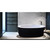 Aquatica PureScape™ Freestanding Oval Acrylic Bathtub, High Gloss Black Outside, White Inside
