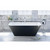 Aquatica Arabella™ Freestanding Solid Surface Bathtub, Matte Black Outside, White Inside