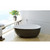 Aquatica PureScape AquateX™ Spoon 2-Egg Shaped Freestanding Solid Surface Bathtub, Matte Black Outside, White Inside