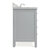 ARIEL Cambridge Collection 43'' Grey Right Offset Sink Angle Closed View