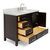 ARIEL Cambridge Collection 43'' Espresso Right Offset Sink Opened View