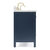ARIEL Cambridge Collection 61'' Midnight Blue Oval Sinks Side View