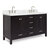 ARIEL Cambridge Collection 61'' Espresso Rectangle Sinks Angle Closed View