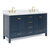 ARIEL Cambridge Collection 61'' Midnight Blue Rectangle Sinks Angle Closed View