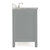 ARIEL Cambridge Collection 61'' Grey Rectangle Sink Side View
