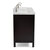 ARIEL Cambridge Collection 73'' Espresso Rectangle Sinks Side View