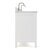 ARIEL Cambridge Collection 73'' White Rectangle Sinks Side View