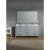 ARIEL Cambridge Collection 73'' Grey Rectangle Sinks Vanity Set w/ Mirror