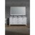 ARIEL Cambridge Collection 73'' White Rectangle Sinks Vanity Set w/ Mirror
