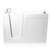 ARIEL EZWT Collection Soaker Series Walk-In Tub, Left Side in White, 51" W x 26" D x 38" H