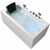 ARIEL Platinum 59" Whirlpool Right Drain Rectangular Bathtub, White, 59"W x 29-1/2"D x 24-29/32"H