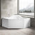 ARIEL Platinum White 59" Whirlpool Bathtub Front View