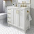 ARIEL Taylor 37'' W Single Sink Bath Vanity with Right Offset Oval Sink and White Quartz Countertop