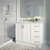 ARIEL Taylor 43'' W Single Sink Bath Vanity with Left Offset Rectangle Sink and Carrara White Marble Countertop