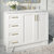 ARIEL Taylor 43'' W Single Sink Bath Vanity with Right Offset Rectangle Sink and Carrara White Marble Countertop