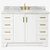 ARIEL Taylor 49'' W Single Sink Bath Vanity with Oval Sink and Carrara White Marble Countertop, Front View
