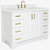 ARIEL Taylor 49'' W Single Sink Bath Vanity with Rectangle Sink and White Quartz Countertop, Angle View
