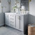 ARIEL Taylor 61'' W Double Sink Bath Vanity with Oval Sinks and Carrara White Marble Countertop