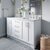 ARIEL Taylor 61'' W Double Sink Bath Vanity with Rectangle Sinks and Carrara White Marble Countertop