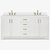 ARIEL Taylor 73'' W Double Oval Sink Vanity With White Quartz Countertop In White, Front View