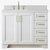 ARIEL Taylor 43'' W Single Sink Bath Vanity Birch with Left Offset Rectangle Sink and White Quartz Countertop, Front View
