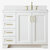 ARIEL Taylor 43'' W Single Sink Bath Vanity Birch with Right Offset Oval Sink and White Quartz Countertop, Front View