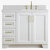 ARIEL Taylor 43'' W Single Sink Bath Vanity Birch with Right Offset Rectangle Sink and White Quartz Countertop, Front View