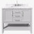 ARIEL Bayhill 43'' W Single Sink Bath Vanity with Rectangle Sink and Carrara White Marble Countertop, Front View