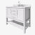 ARIEL Bayhill 43'' W Single Sink Bath Vanity with Rectangle Sink and Carrara White Marble Countertop, Angle View