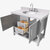 ARIEL Bayhill 43'' W Single Sink Bath Vanity with Oval Sink and White Quartz Countertop, Opened View