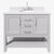 ARIEL Bayhill 43'' W Single Sink Bath Vanity with Oval Sink and White Quartz Countertop, Front View