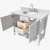 ARIEL Bayhill 43'' W Single Sink Bath Vanity with Oval Sink and White Quartz Countertop, Opened View