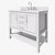 ARIEL Bayhill 43'' W Single Sink Bath Vanity with Oval Sink and White Quartz Countertop, Angle View
