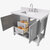 ARIEL Bayhill 43'' W Single Sink Bath Vanity with Rectangle Sink and White Quartz Countertop, Opened View