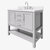 ARIEL Bayhill 43'' W Single Sink Bath Vanity with Rectangle Sink and White Quartz Countertop, Angle View