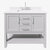 ARIEL Bayhill 43'' W Single Sink Bath Vanity with Rectangle Sink and White Quartz Countertop, Front View