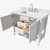 ARIEL Bayhill 43'' W Single Sink Bath Vanity with Rectangle Sink and White Quartz Countertop, Opened View