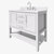 ARIEL Bayhill 43'' W Single Sink Bath Vanity with Rectangle Sink and White Quartz Countertop, Angle View