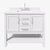 ARIEL Bayhill 43'' W Single Sink Bath Vanity with Rectangle Sink and White Quartz Countertop, Front View