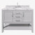 ARIEL Bayhill 49'' W Single Sink Bath Vanity with Oval Sink and Carrara White Marble Countertop, Front View