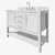 ARIEL Bayhill 49'' W Single Sink Bath Vanity with Rectangle Sink and Carrara White Marble Countertop, Angle View