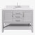 ARIEL Bayhill 49'' W Single Sink Bath Vanity with Oval Sink and White Quartz Countertop, Front View