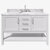 ARIEL Bayhill 55'' W Single Sink Bath Vanity with Oval Sink and Carrara White Marble Countertop, Front View